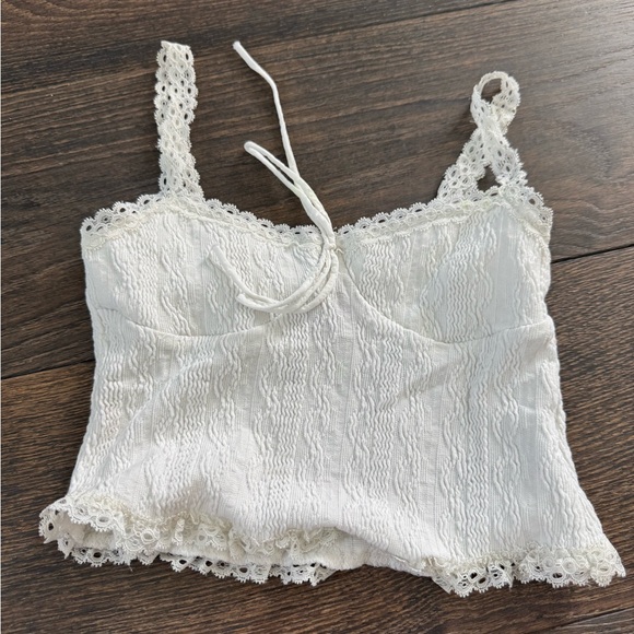 Edikted Tops - Lace Trim White Camisole Top